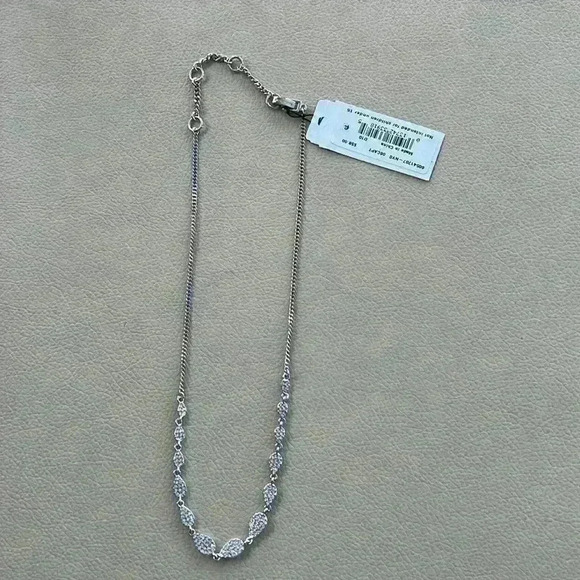 Givenchy Gold Pavé Pear-Shape Statement Necklace - Picture 1 of 8
